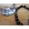 BRACELET BOULE 06MM OBSIDIENNE DORÉE