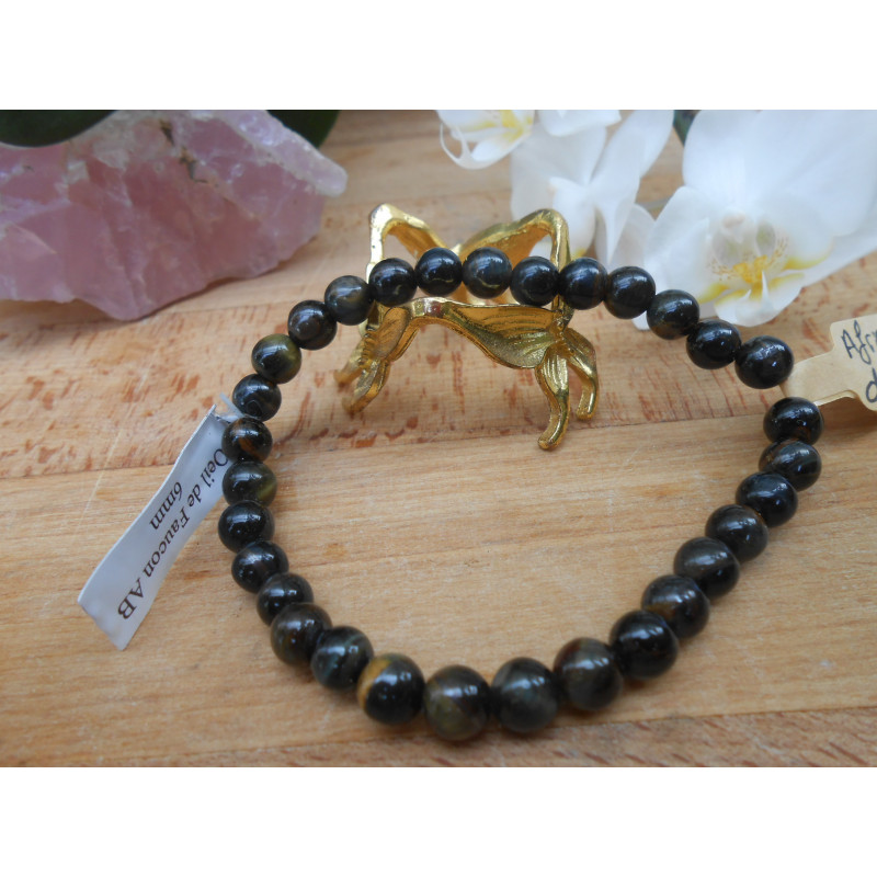 BRACELET BOULE 06MM OEIL DE FAUCON BRACELET BOULE 06MM OEIL DE FAUCON
