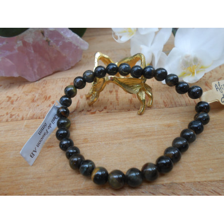 BRACELET BOULE 06MM OEIL DE FAUCON