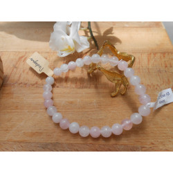 BRACELET BOULE 06MM QUARTZ ROSE MADAGASCAR
