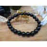 BRACELET BOULE 08MM OBSIDIENNE NOIRE