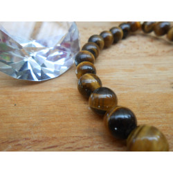 BRACELET BOULE 08MM OEIL DE TIGRE