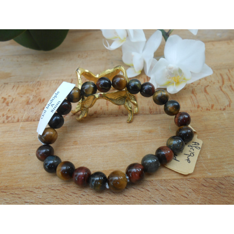 BRACELET BOULE 08MM OEIL MULTIPLE T1 BRACELET BOULE 08MM OEIL MULTIPLE T1