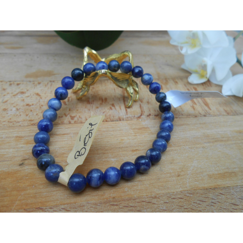 BRACELET BOULE 06MM SODALITE Qualité A BRACELET BOULE 06MM SODALITE Qualité A