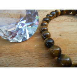 BRACELET BOULE 08MM OEIL DE TIGRE Qualité A
