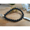 BRACELET BOULE 08MM OBSIDIENNE OEIL CÉLESTE