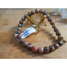 BRACELET BOULE 06MM JASPE LÉOPARD
