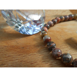 BRACELET BOULE 06MM JASPE LÉOPARD