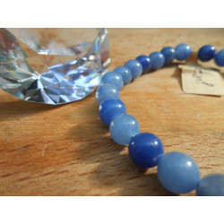 BRACELET BOULE 06MM AVENTURINE BLEUE