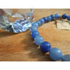 BRACELET BOULE 06MM AVENTURINE BLEUE