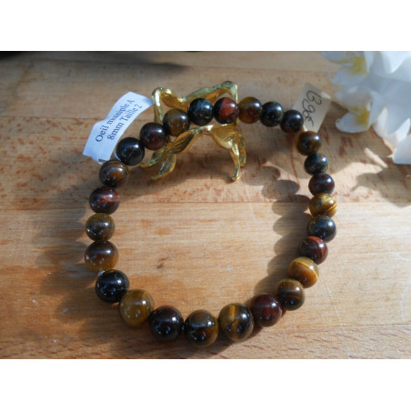 BRACELET BOULE 08MM OEIL MULTIPLE T2