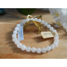 BRACELET BOULE 06MM JADE BLANC